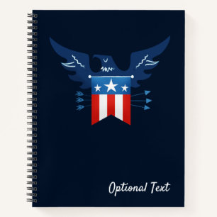 Alle Amerikaanse adelaars en vlagpatriottici Notitieboek