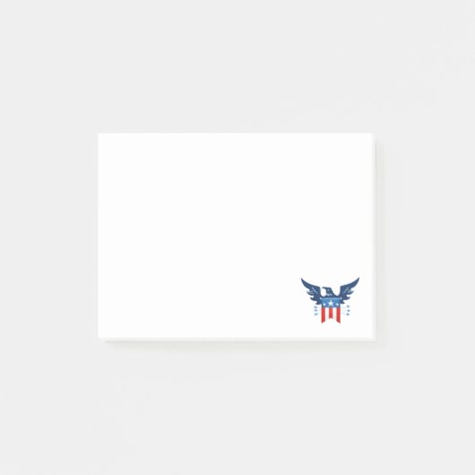 Alle Amerikaanse adelaars en vlagpatriottici Post-it® Notes (Voorkant)