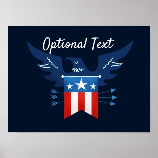 Alle Amerikaanse adelaars en vlagpatriottici Poster (Voorkant)