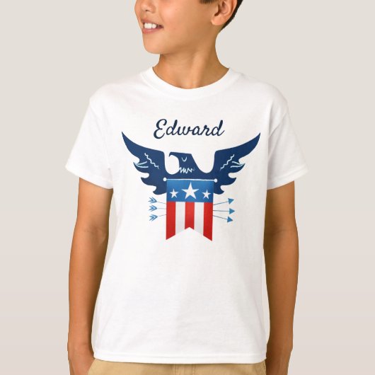 Alle Amerikaanse adelaars en vlagpatriottici T-shirt (Voorkant)