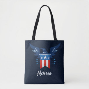 Alle Amerikaanse adelaars en vlagpatriottici Tote Bag