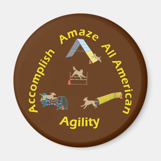 Alle Amerikaanse Agility Magneet (Voorkant)