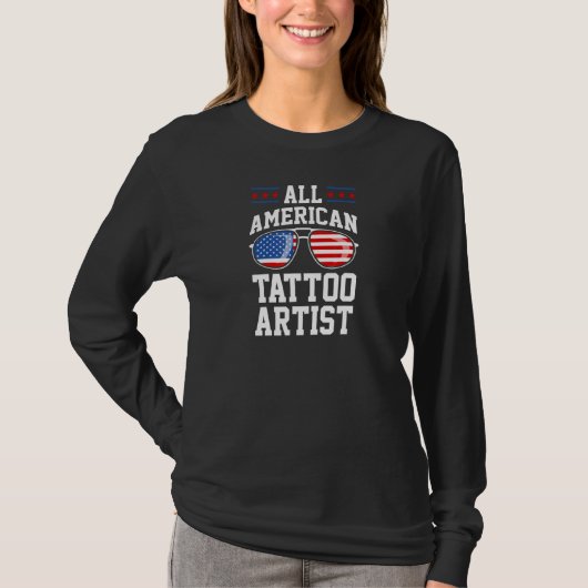 Alle Amerikaanse artiest Usa Patriotic Usa Ameri T-shirt (Voorkant)