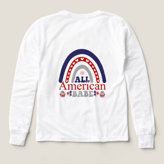 Alle Amerikaanse Babe Rood Wit Blauw Patriottische (Achterkant)