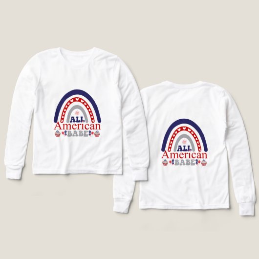 Alle Amerikaanse Babe Rood Wit Blauw Patriottische (Voorkant /achterkant)