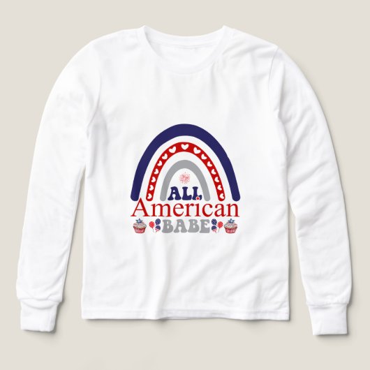 Alle Amerikaanse Babe Rood Wit Blauw Patriottische (Voorkant)