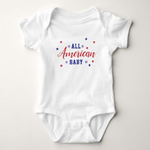 Alle Amerikaanse Baby op 4 juli Romper
