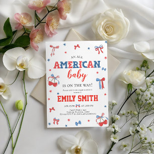 Alle Amerikaanse babyshower uitnodiging Coquette