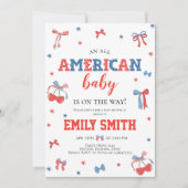 Alle Amerikaanse babyshower uitnodiging Coquette (Voorkant)