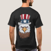 Alle Amerikaanse Bald Eagle Uncle Sam T-shirt (Achterkant)