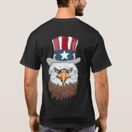 Alle Amerikaanse Bald Eagle Uncle Sam T-shirt