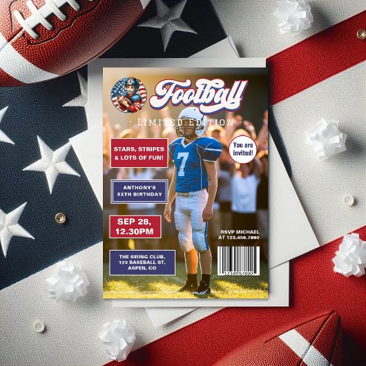 Alle Amerikaanse Boy Football Magazine Hoesje Verj Kaart
