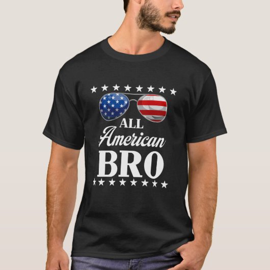 Alle Amerikaanse Bro 4th of July bijpassende zonne T-shirt (Voorkant)