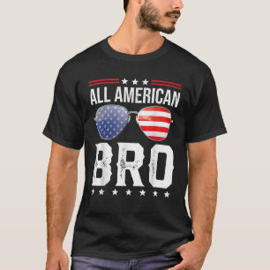 Alle Amerikaanse broer bijpassende familie vierde T-shirt