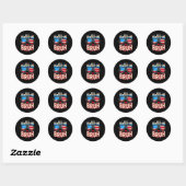 Alle Amerikaanse Bruh 4 juli Broeder Ronde Sticker (Vel)