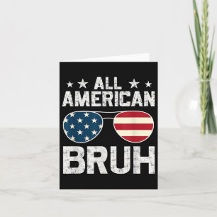 Alle Amerikaanse Bruh 4 van juli Jongens Patriotti Kaart