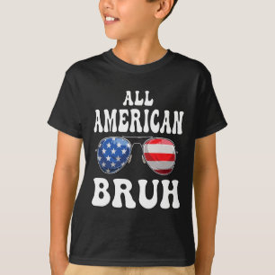 Alle Amerikaanse Bruh 4th of July Boys Kinder Twee T-shirt