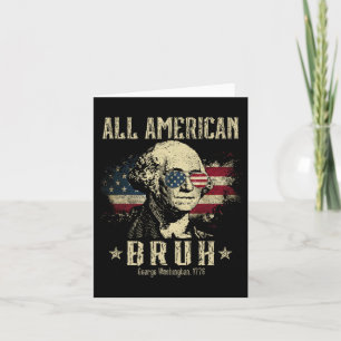 Alle Amerikaanse Bruh 4th of July Boys Patriottisc Kaart