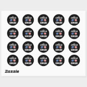 Alle Amerikaanse Bruh 4th of July Boys Patriottisc Ronde Sticker (Vel)