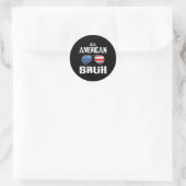Alle Amerikaanse Bruh 4th of July Boys Patriottisc Ronde Sticker (Tas)