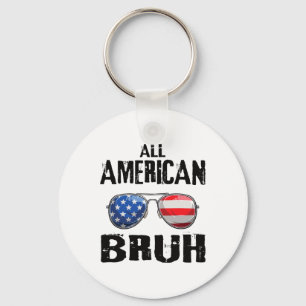 Alle Amerikaanse Bruh 4th of July Boys Patriottisc Sleutelhanger