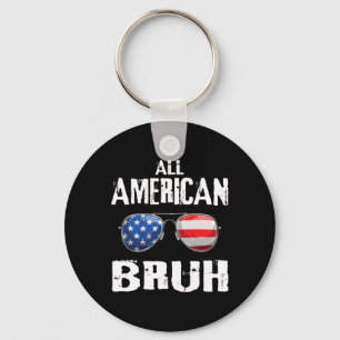 Alle Amerikaanse Bruh 4th of July Boys Patriottisc Sleutelhanger