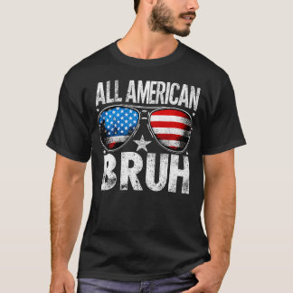 Alle Amerikaanse Bruh 4th of July Boys Patriottisc T-shirt