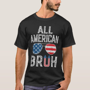 Alle Amerikaanse Bruh 4th of July Boys Patriottisc T-shirt