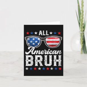 Alle Amerikaanse Bruh 4th of July Jongens Patriott Kaart