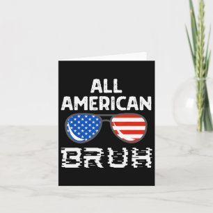 Alle Amerikaanse Bruh 4th of July Jongens Patriott Kaart