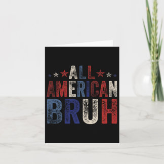 Alle Amerikaanse Bruh 4th of July Jongens Patriott Kaart