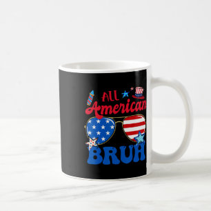 Alle Amerikaanse Bruh 4th of July Jongens Patriott Koffiemok
