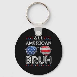 Alle Amerikaanse Bruh 4th of July Jongens Patriott Sleutelhanger