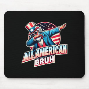 Alle Amerikaanse Bruh Amerikaanse Vlag Funny 4e va Muismat