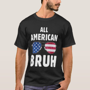 Alle Amerikaanse Bruh Cool 4th of July Jongens Pat T-shirt