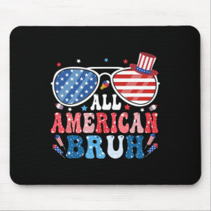 Alle Amerikaanse Bruh Fourth of July Boys Shirt Am Muismat
