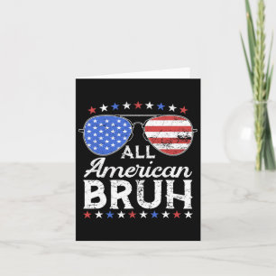 Alle Amerikaanse Bruh Funny Kinder Tiener Jongens Kaart