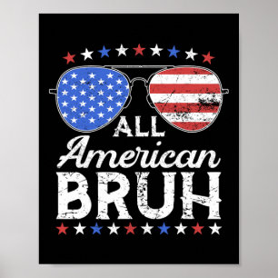 Alle Amerikaanse Bruh Funny Kinder Tiener Jongens  Poster