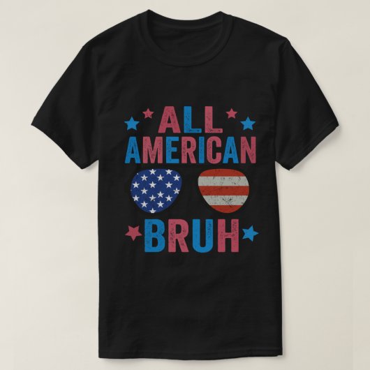 Alle Amerikaanse Bruh Happy 4th van juli Jongens P T-shirt (Design voorkant)