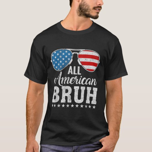 Alle Amerikaanse Bruh Matching Family Patriotic 4e T-shirt (Voorkant)