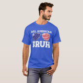 Alle Amerikaanse Bruh USA Flag Aviators 4th Juli B T-shirt (Voorkant volledig)
