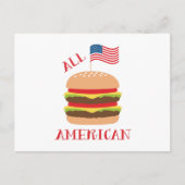 Alle Amerikaanse Burger Briefkaart (Voorkant)