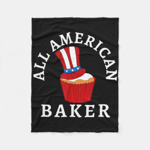 Alle Amerikaanse Byker Patriotic 4th of July Veren Fleece Deken