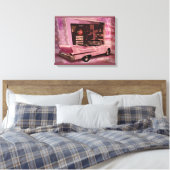 Alle Amerikaanse Collage van 50 jaar Canvas Afdruk (Insitu (Slaapkamer))