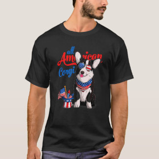 Alle Amerikaanse Corgi Usa zonnebrillen van 4 juli T-shirt