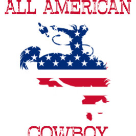 Alle Amerikaanse cowboy T-shirt
