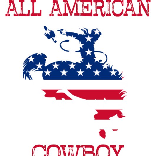 Alle Amerikaanse cowboy T-shirt