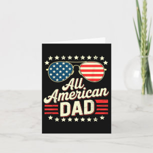 Alle Amerikaanse Dad Retro USA Vlag Zonnebril 4th  Kaart