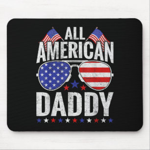 Alle Amerikaanse Daddy Sungles Familie Patriottisc Muismat
