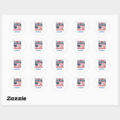 Alle Amerikaanse dochter,4 juli Ronde Sticker (Vel)